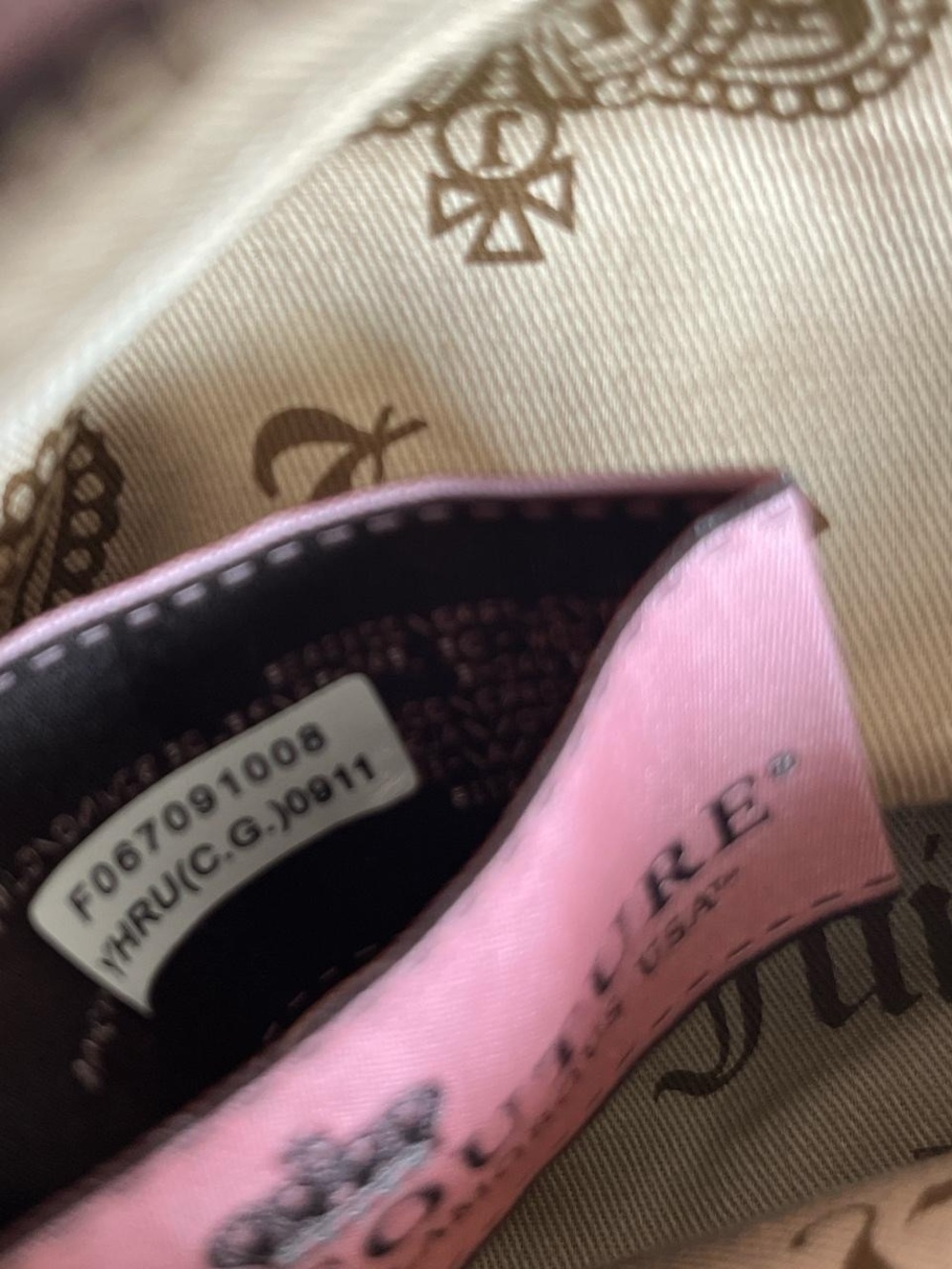 Juicy Couture Brown Pebbled Leather Shoulder Bag with Heart Charm - Picture 5 of 7